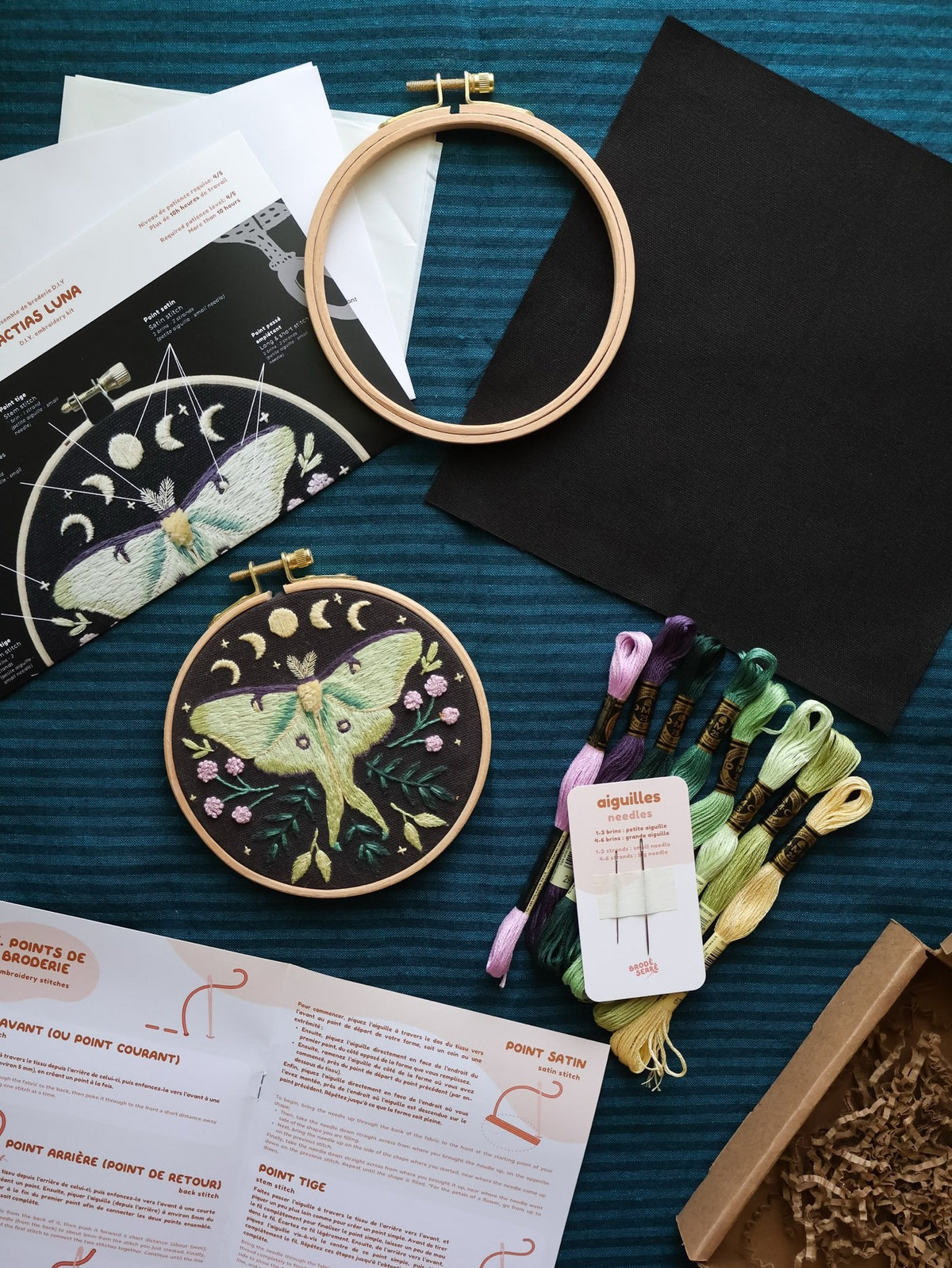 Kit De Broderie D.I.Y - Actias Luna
