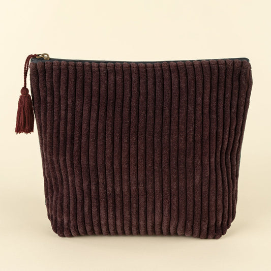 Trousse En Velour - Sangria & Bleu Marin