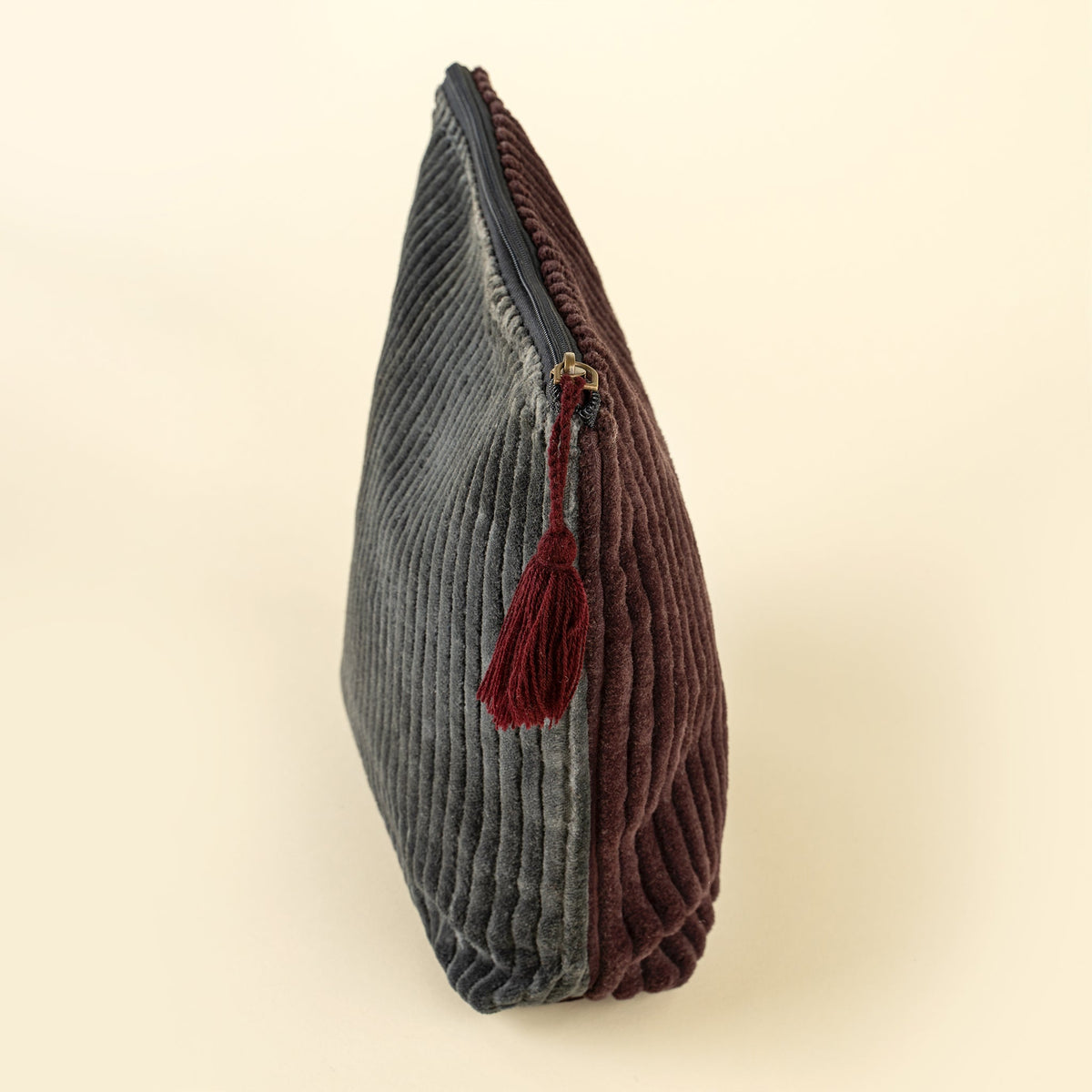 Trousse En Velour - Sangria & Bleu Marin