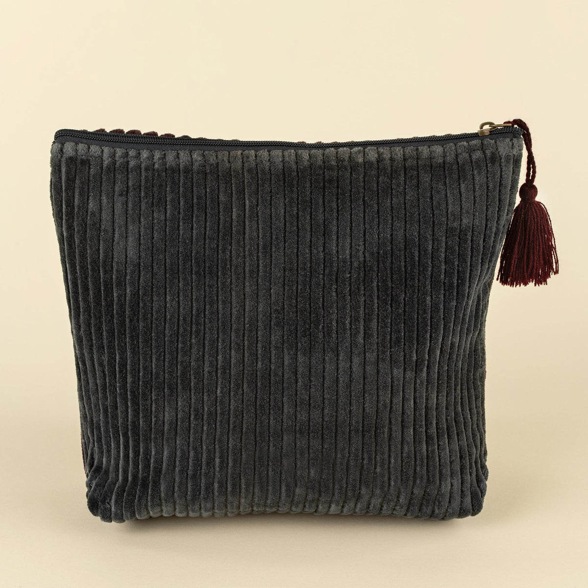 Trousse En Velour - Sangria & Bleu Marin