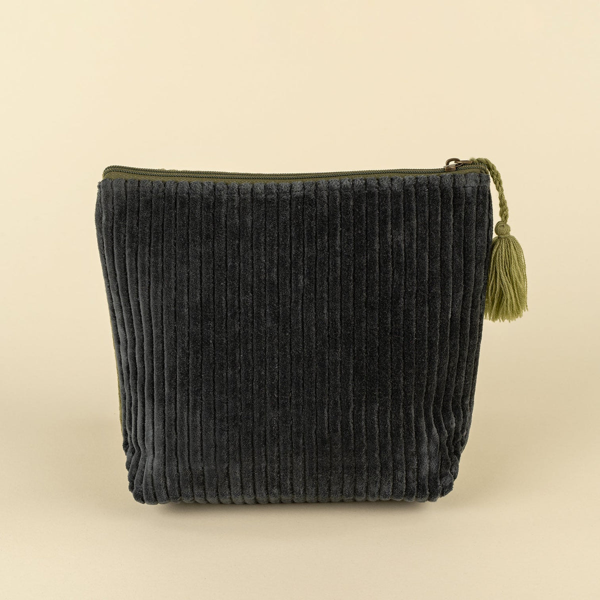 Trousse En Velour - Vert & Bleu Marin