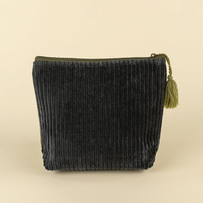 Trousse En Velour - Vert & Bleu Marin