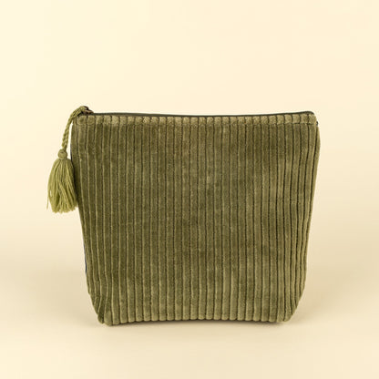 Trousse En Velour - Vert & Bleu Marin