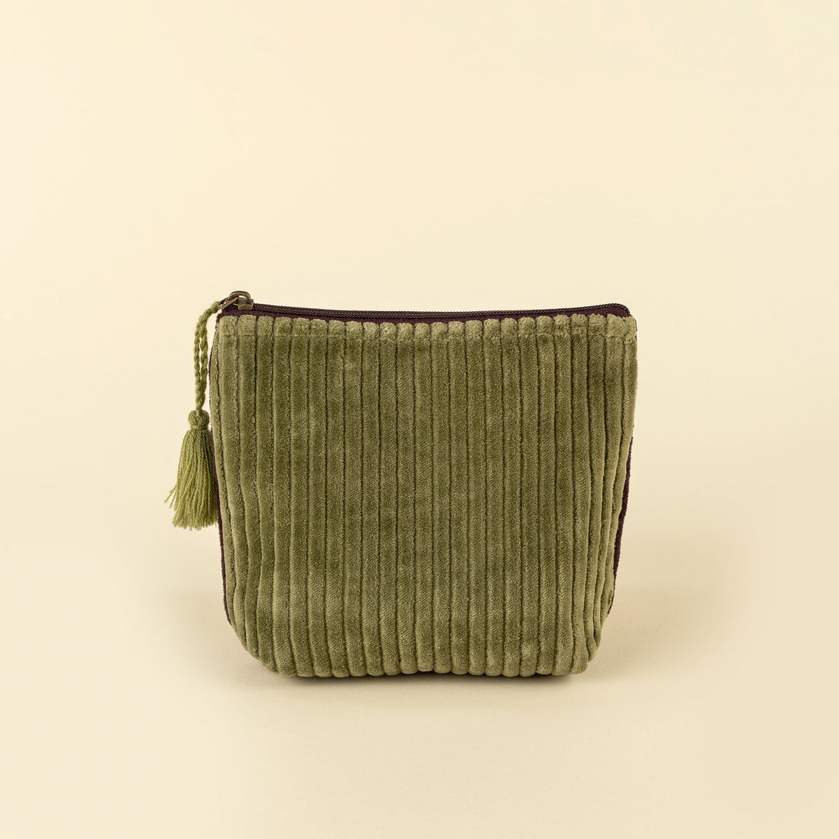 Trousse En Velour - Vert & Sangria