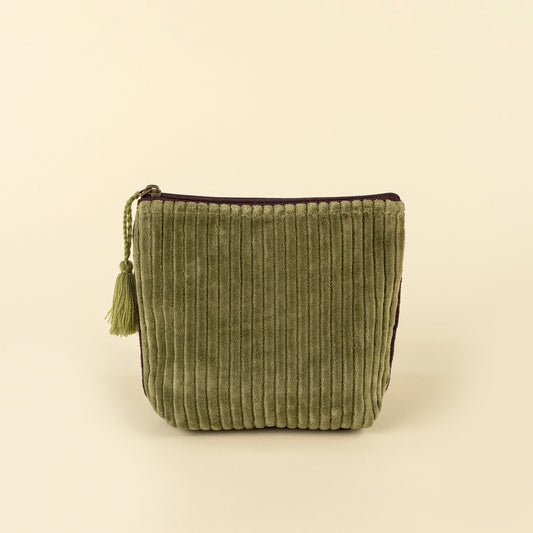 Trousse En Velour - Vert & Sangria