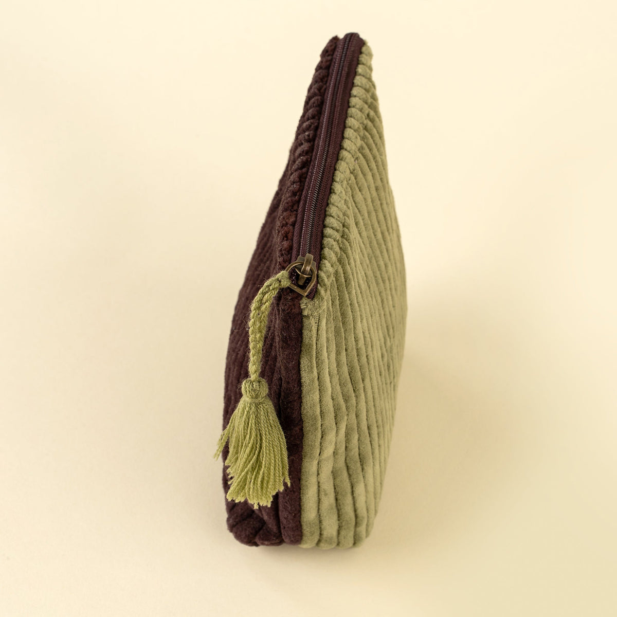 Trousse En Velour - Vert & Sangria