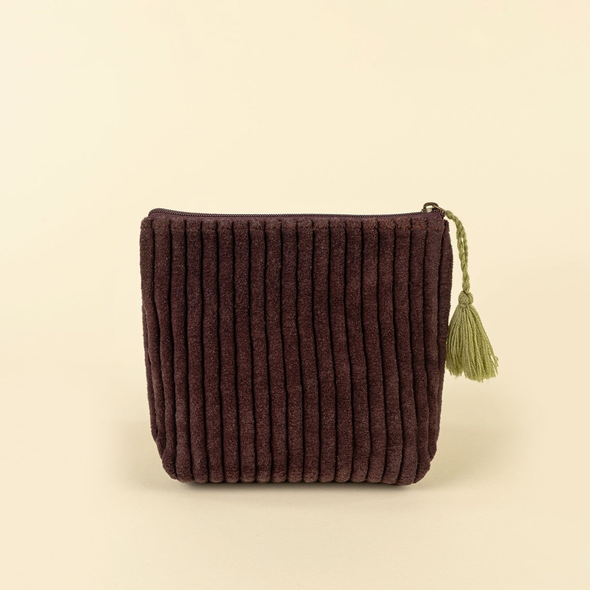 Trousse En Velour - Vert & Sangria