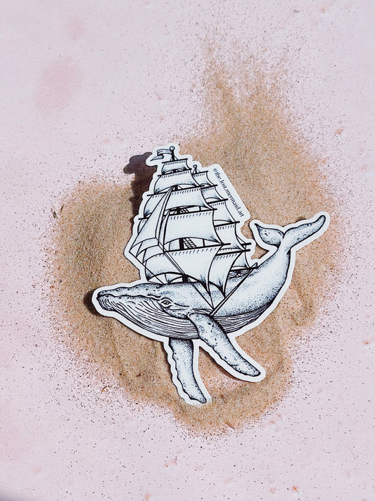 Autocollant - Bateau À Whale