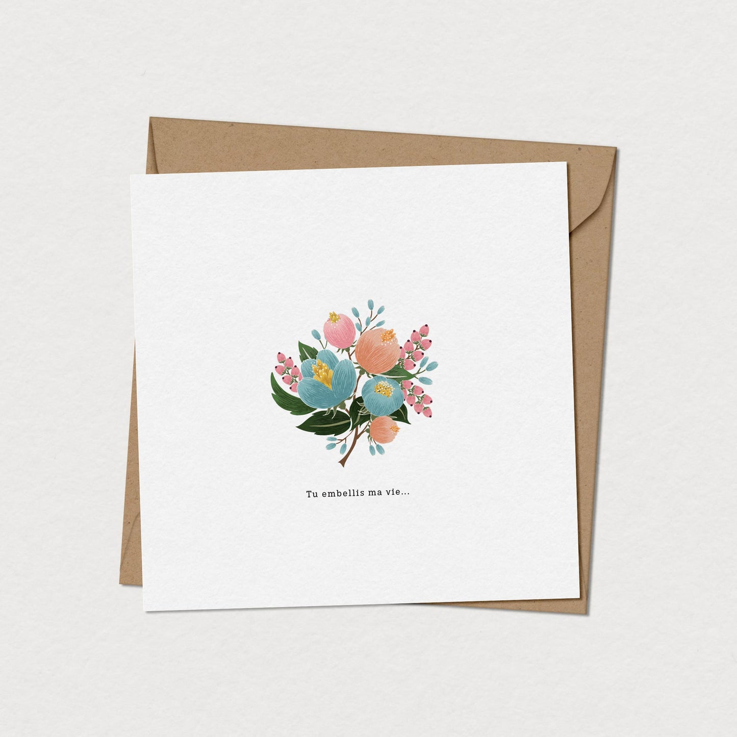 Carte De Souhait - Mini - Bouquet