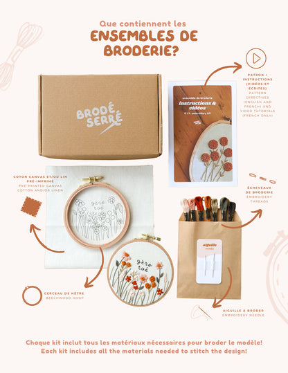 Kit De Broderie D.I.Y - Champ De Citrouilles