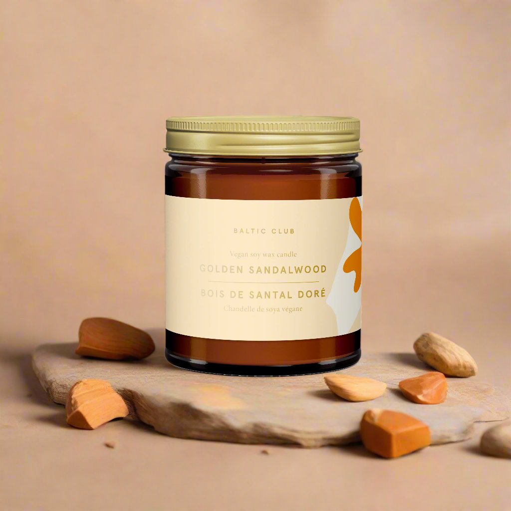 Bougie De Soya - Bois De Santal Doré