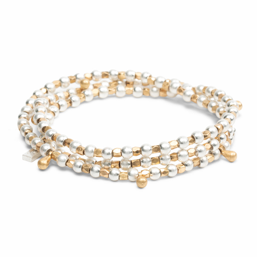 Bracelet 3-en-1 - Or & Argent - Gouttes