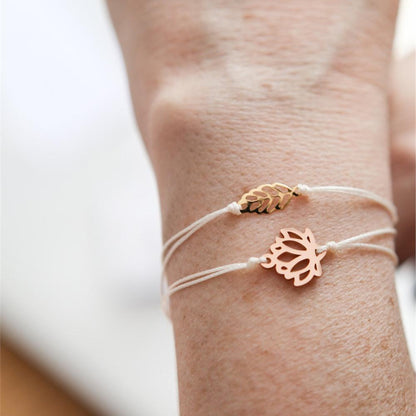 Bracelet - Lotus - Orange Brûlé & Or