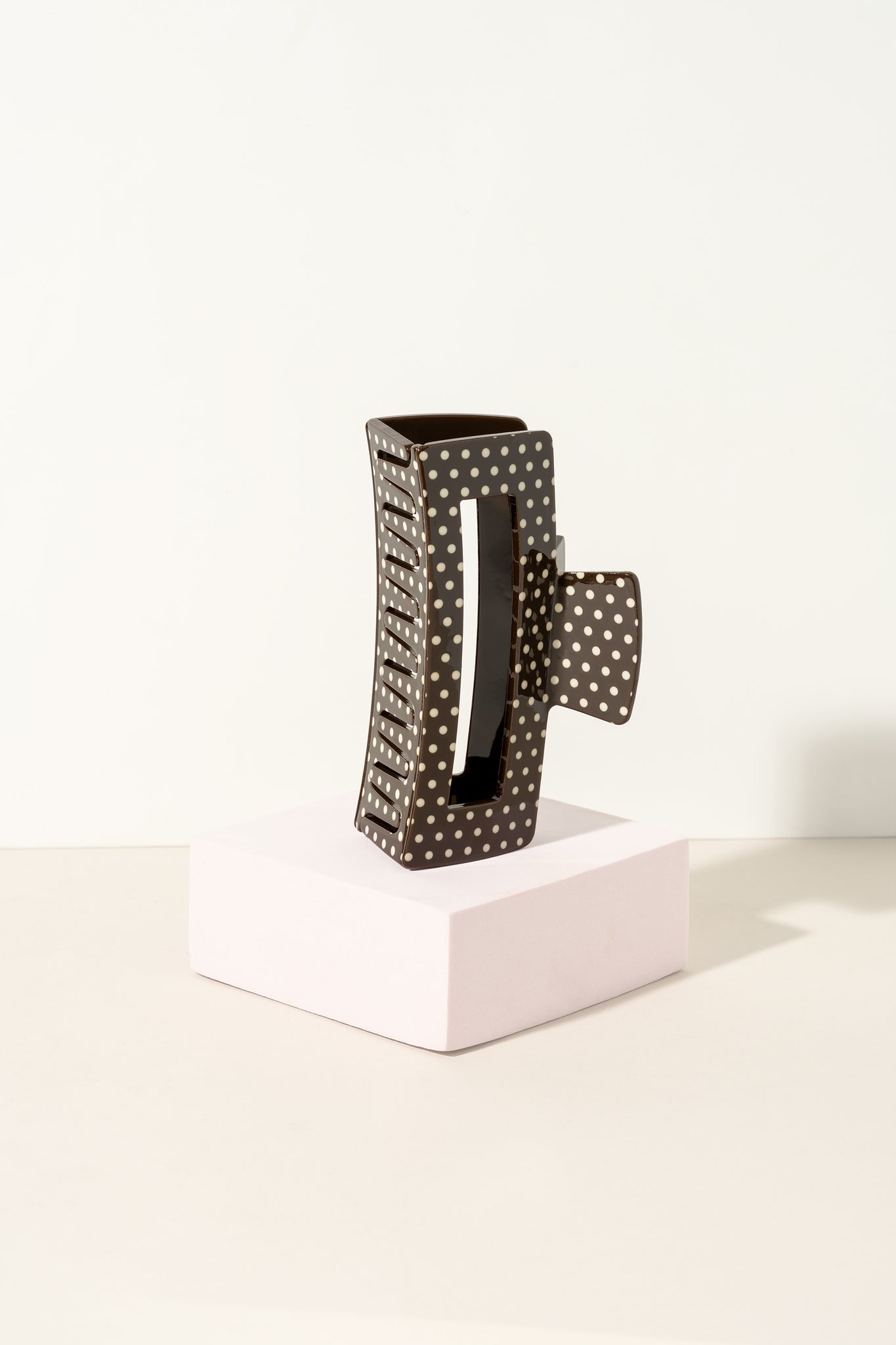 Pince À Cheveux - Brown Polka Dot