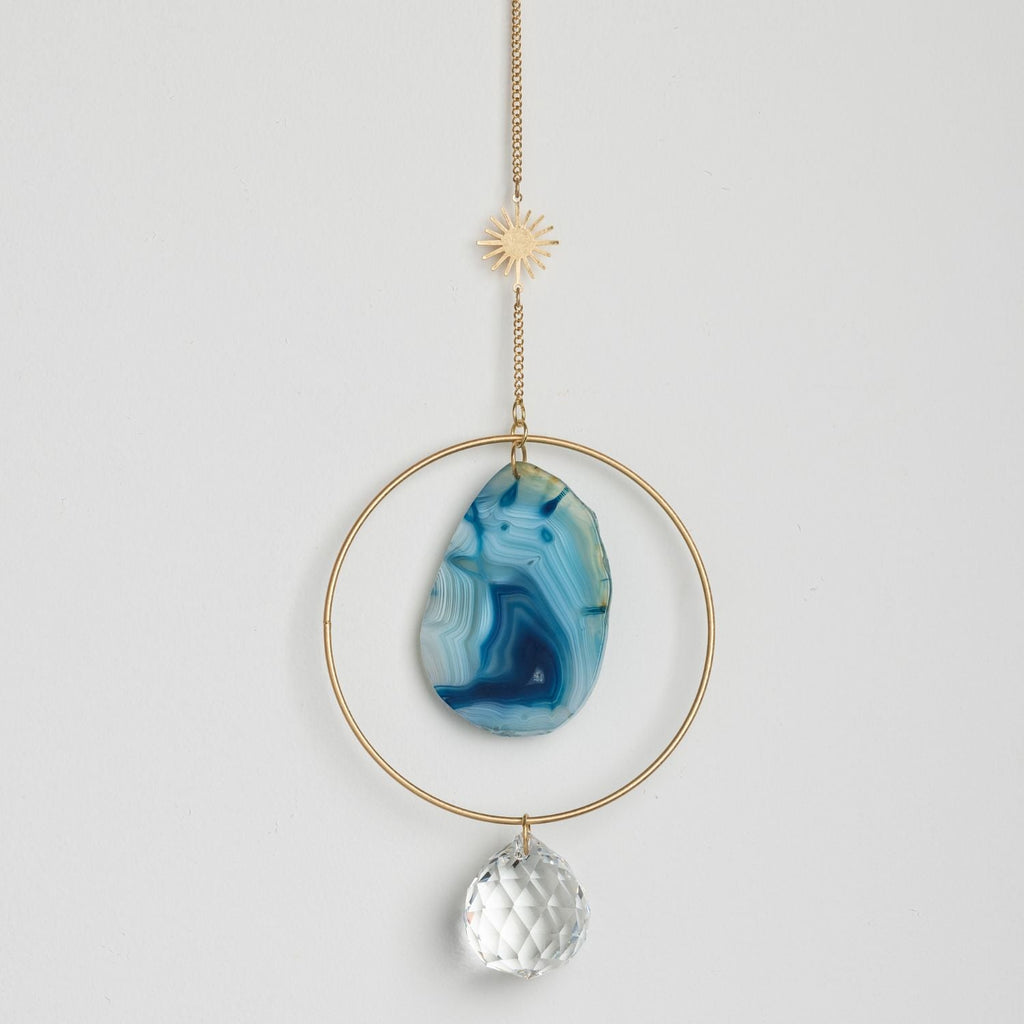 Suncatcher - Soleil & Agate Bleue