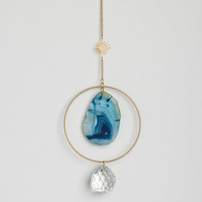 Suncatcher - Soleil & Agate Bleue