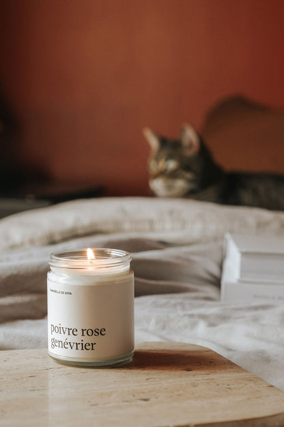 Bougie De Soya - Poivre Rose Génévrier