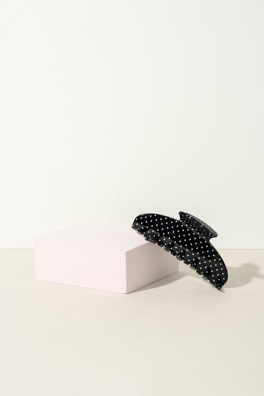 Pince À Cheveux - Black Polka Dot