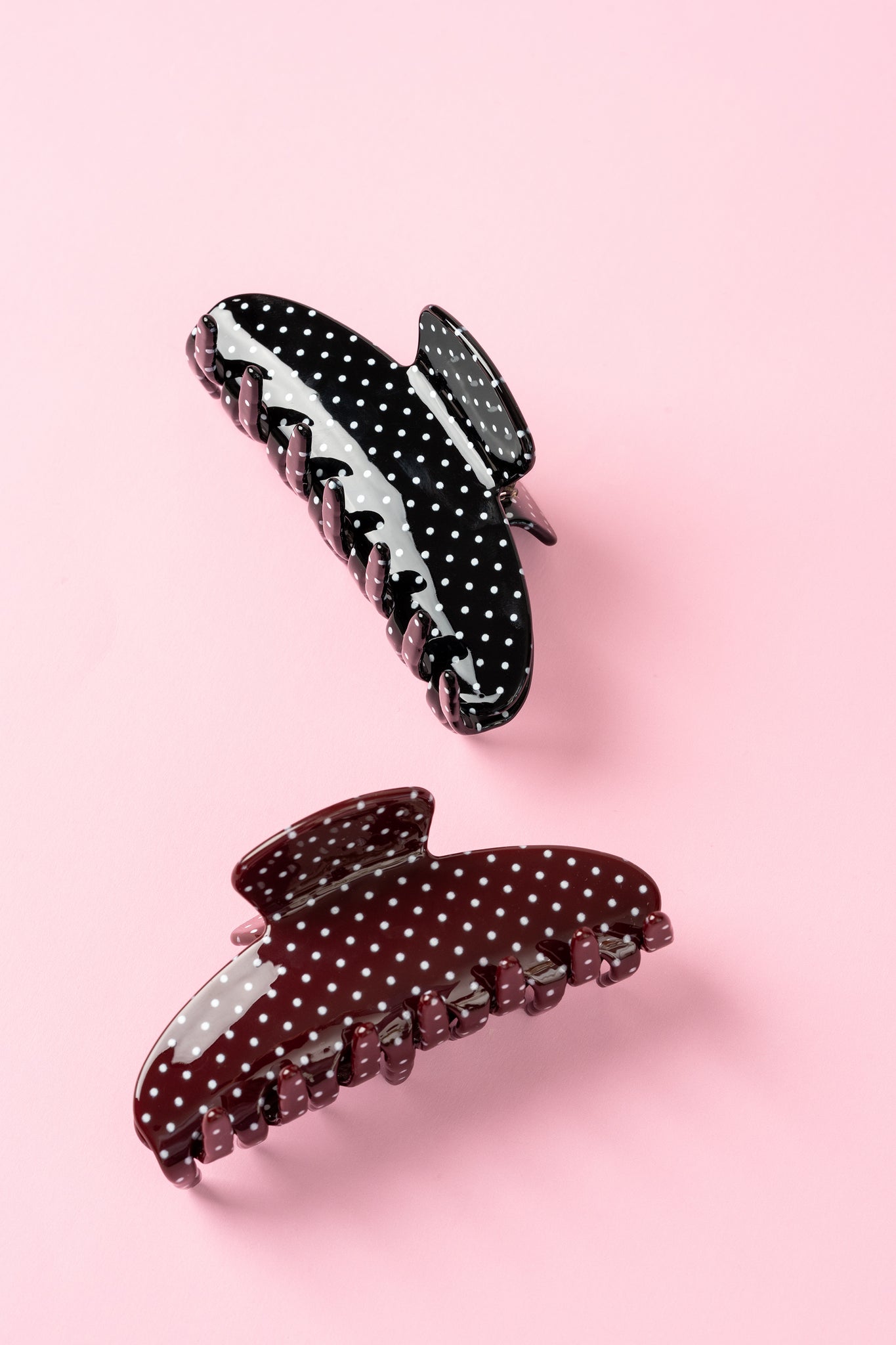 Pince À Cheveux - Black Polka Dot
