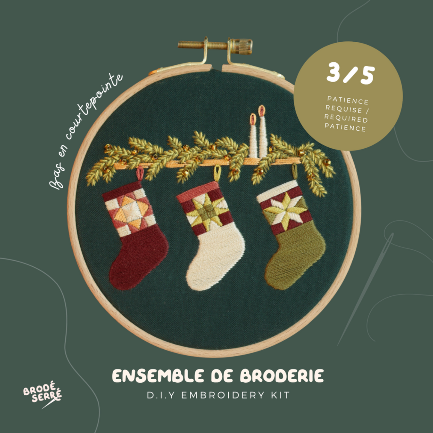 Kit De Broderie D.I.Y. - Bas En Courtepointe