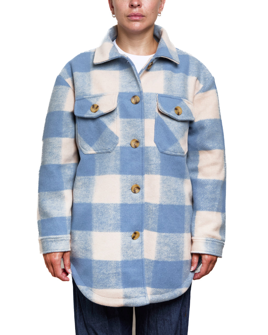 Surchemise Annabelle - Beige & Bleue