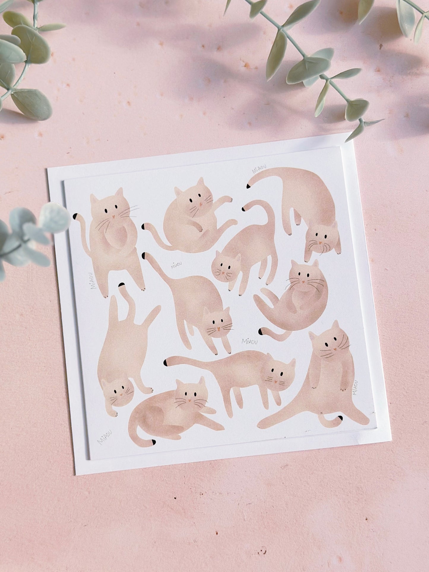 Carte De Souhait - Chats