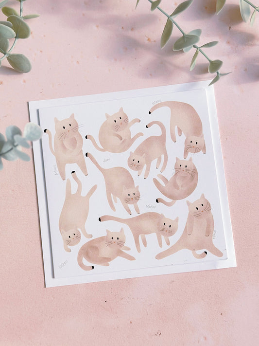 Carte De Souhait - Chats