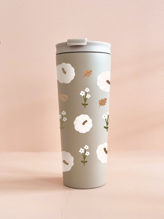 Gobelet 24oz - Greige - Citrouilles Blanches
