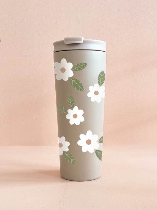 Gobelet 24oz - Greige - Fleurs Maxi
