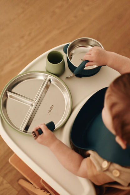Assiette En Acier Inoxydable - Couleurs Variées