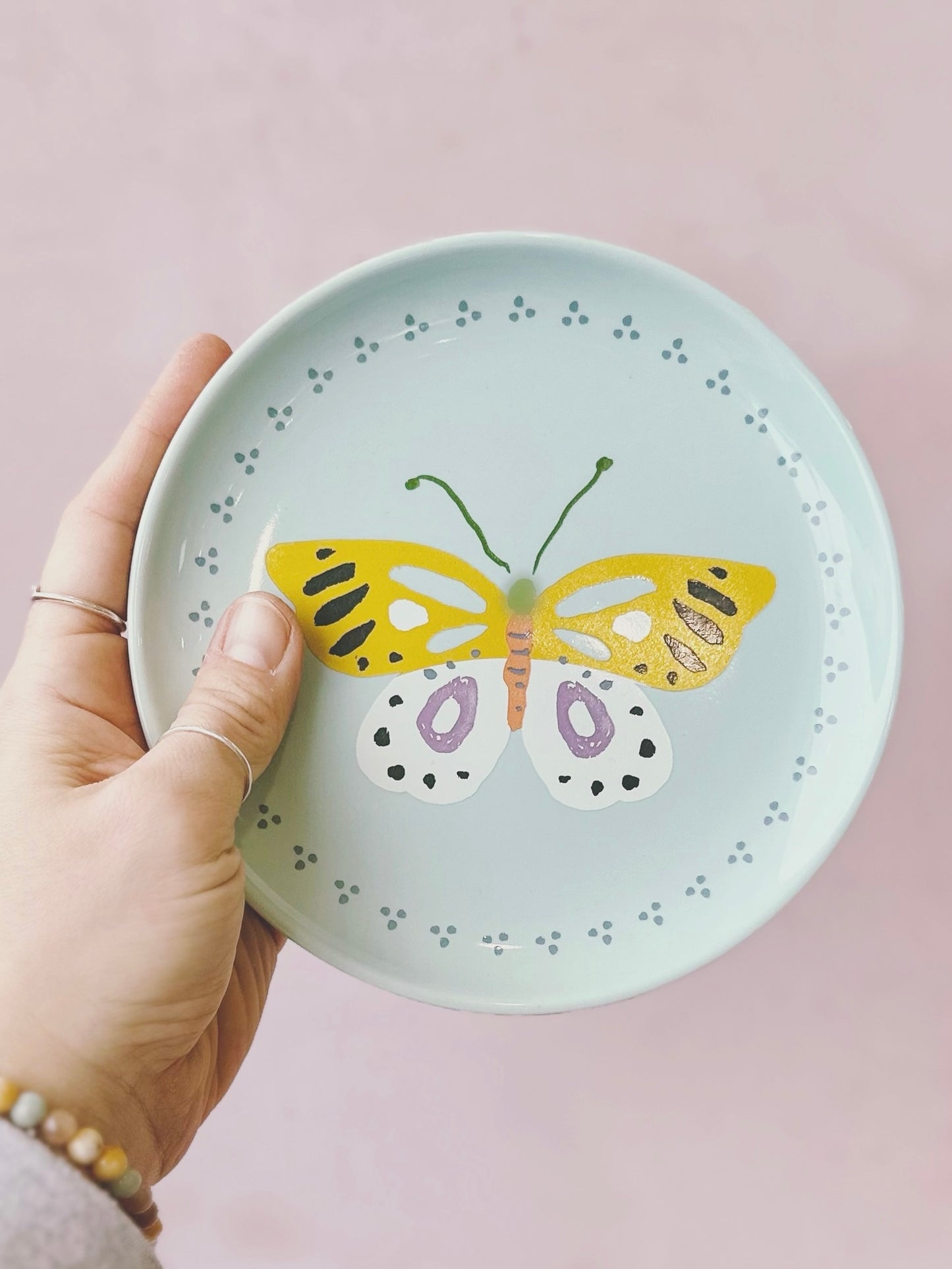 Assiette Papillon - Bleue