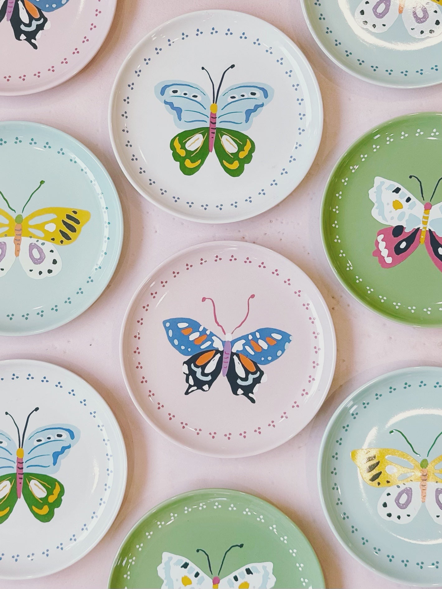 Assiettes Papillon - Blanche