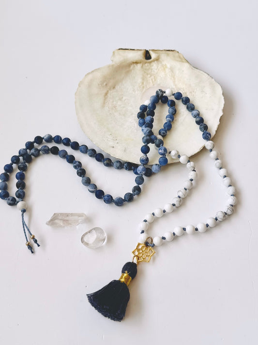 Collier Mala - Bleu & Blanc