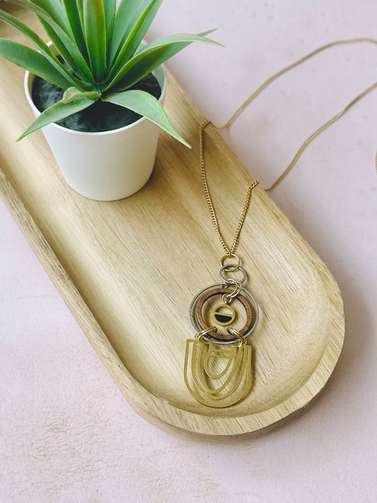 Collier - Doré & Bois