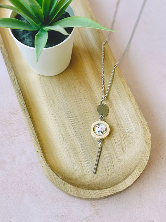 Collier - Fleuri & Bois