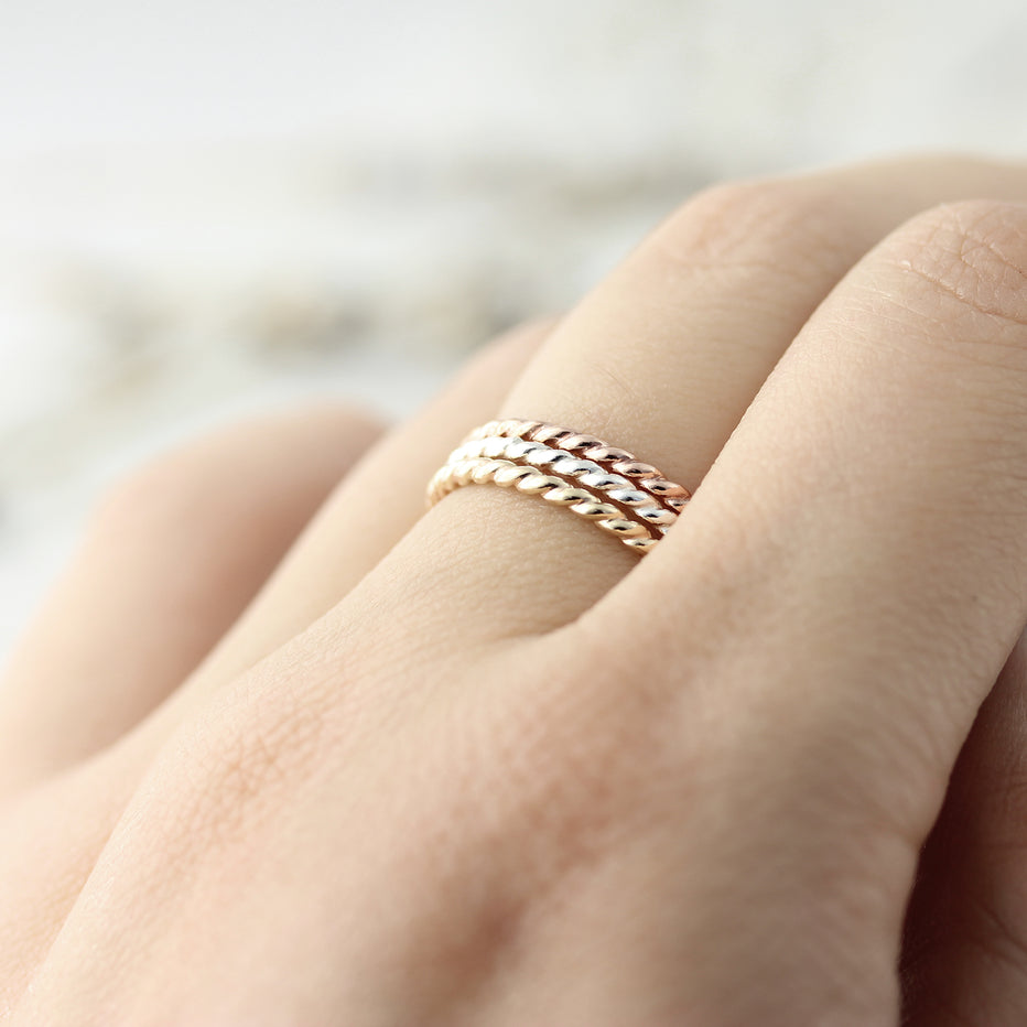Bague Large - Torsadée - Couleurs Variées
