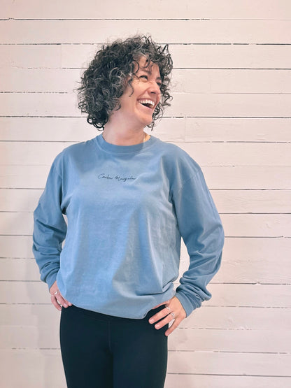 Long Sleeve Fesses - Bleu