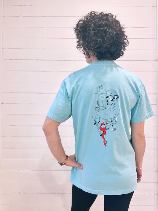 T-shirt Lectrice - Aqua