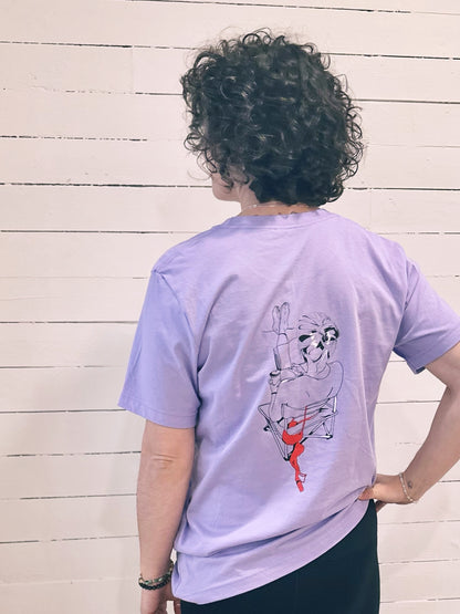 T-shirt Lectrice - Mauve