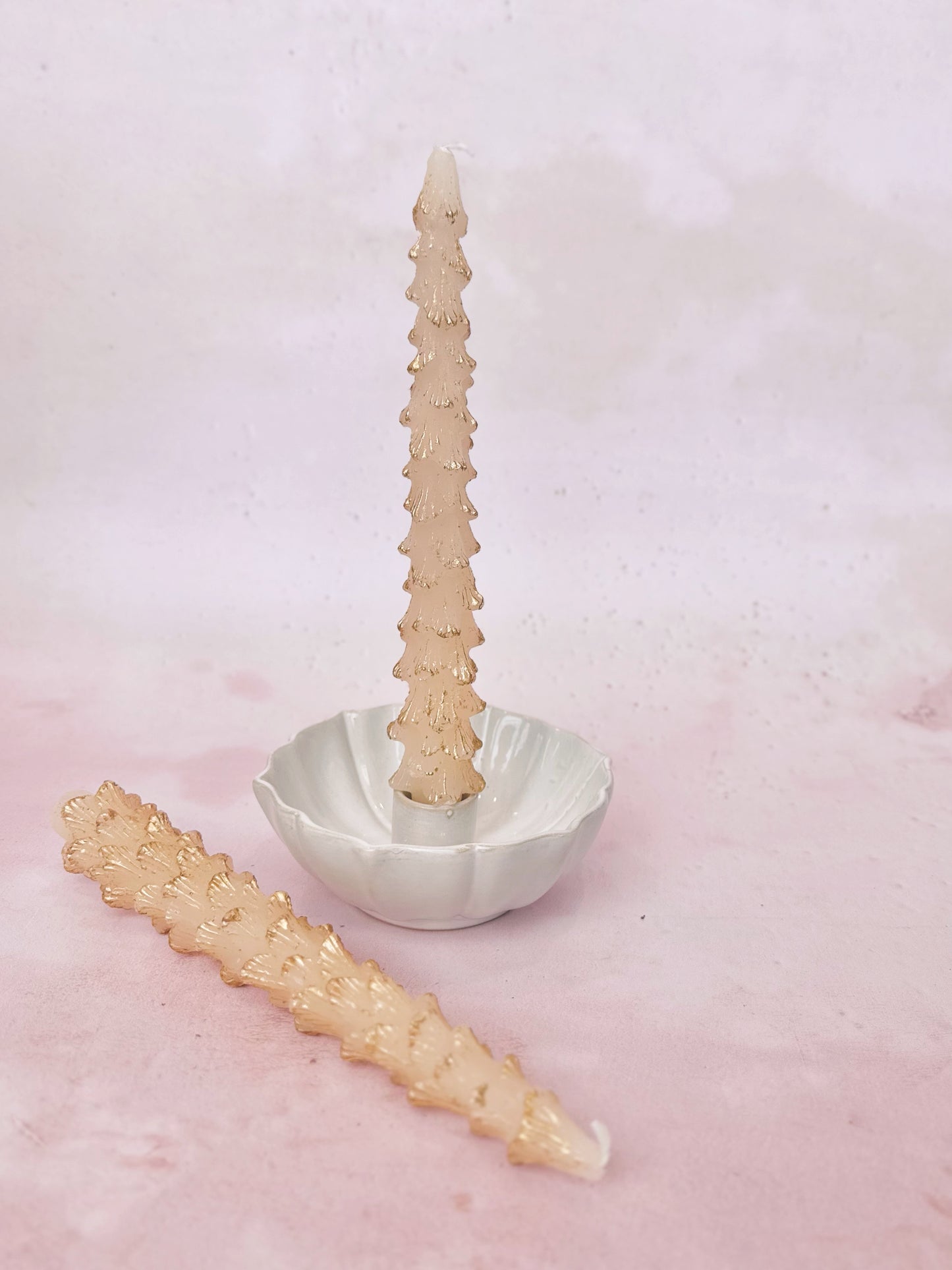 Duo De Chandelles - Sapin Crème