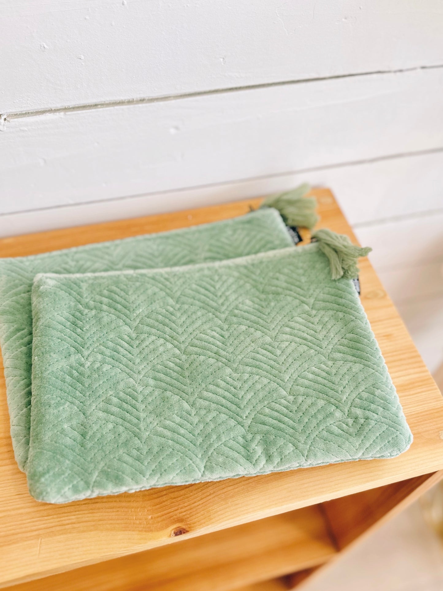 Pochette Velours - Jade