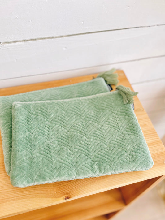 Pochette Velours - Jade
