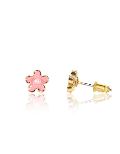 Boucles D'oreilles - Fleurs Roses