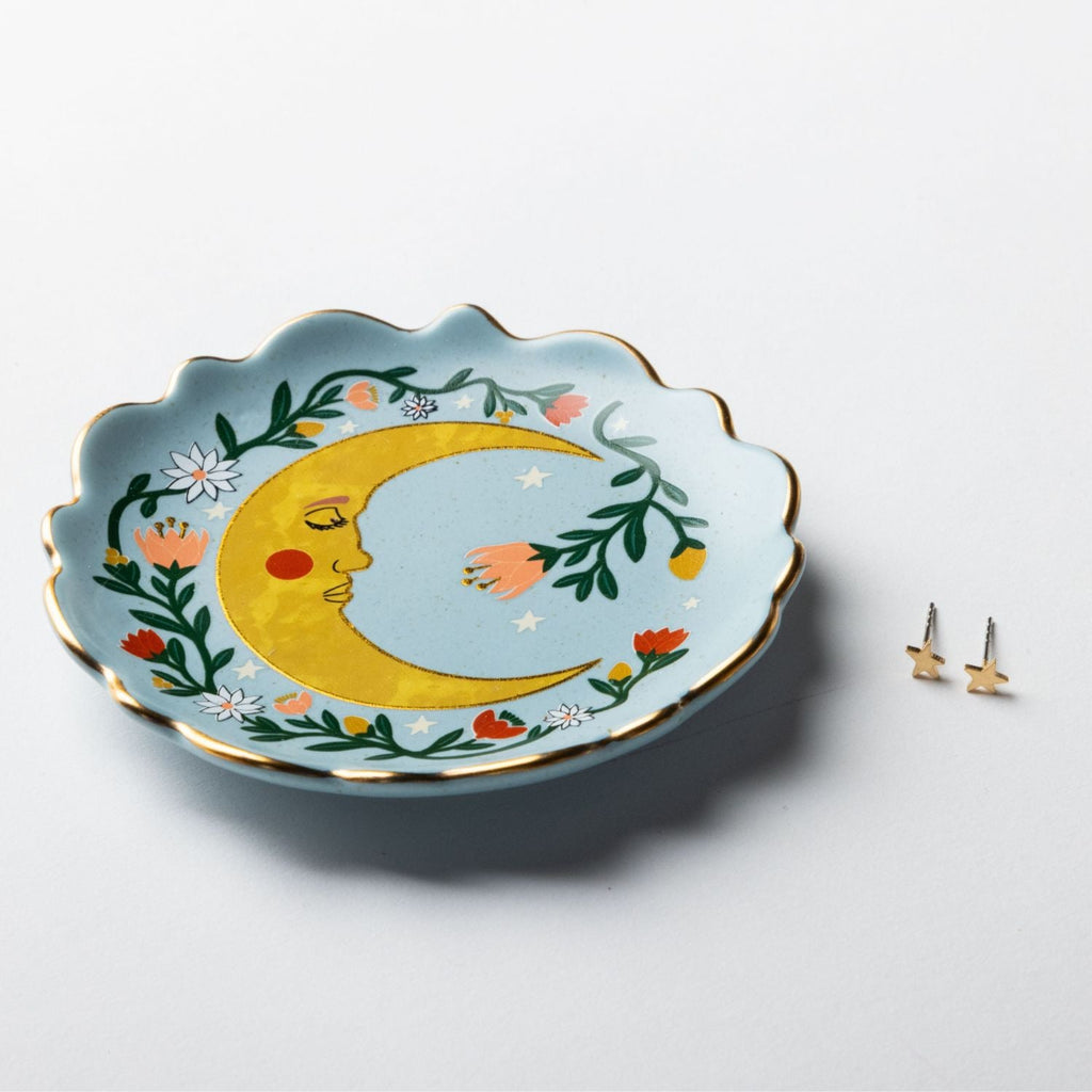Plat À Bijoux & BO - Lune Fleurie