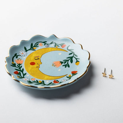 Plat À Bijoux & BO - Lune Fleurie