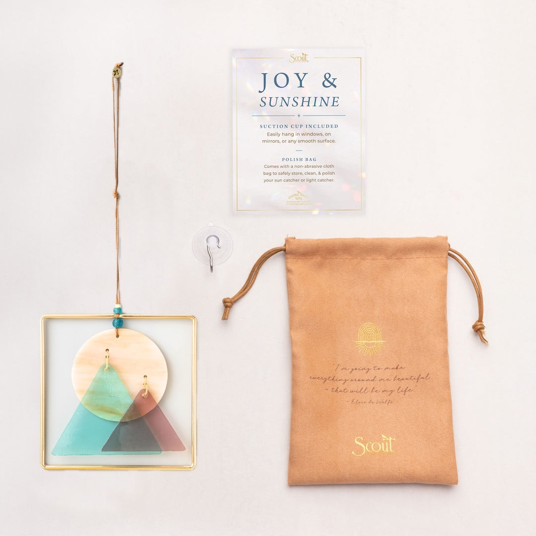 Vitrail - Coucher De Soleil Montagneux