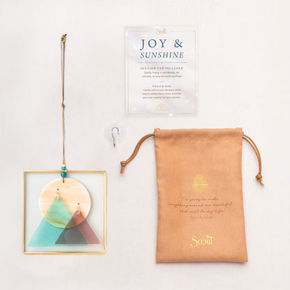 Vitrail - Coucher De Soleil Montagneux