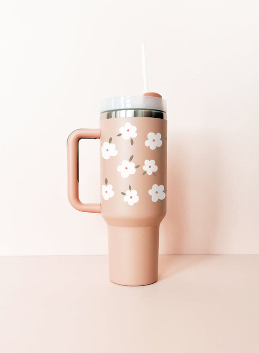 Thermos - Vieux Rose - Fleurs D’hiver