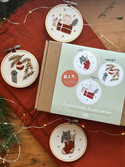 Kit De Broderie D.I.Y. - Trio Charlie La Curieuse