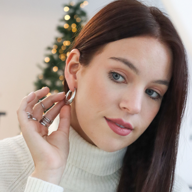 Boucles D’oreilles - Anneaux Iconiques - Argent